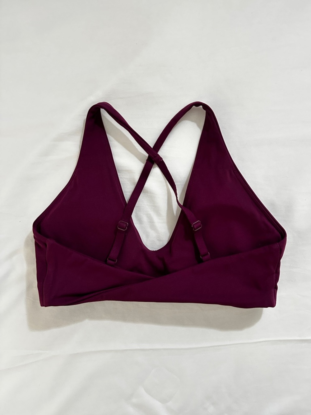Oner Active Unified Micro Bralette, V-Neck Sports Bra, Ripe Fig, Small - Picture 2 of 3